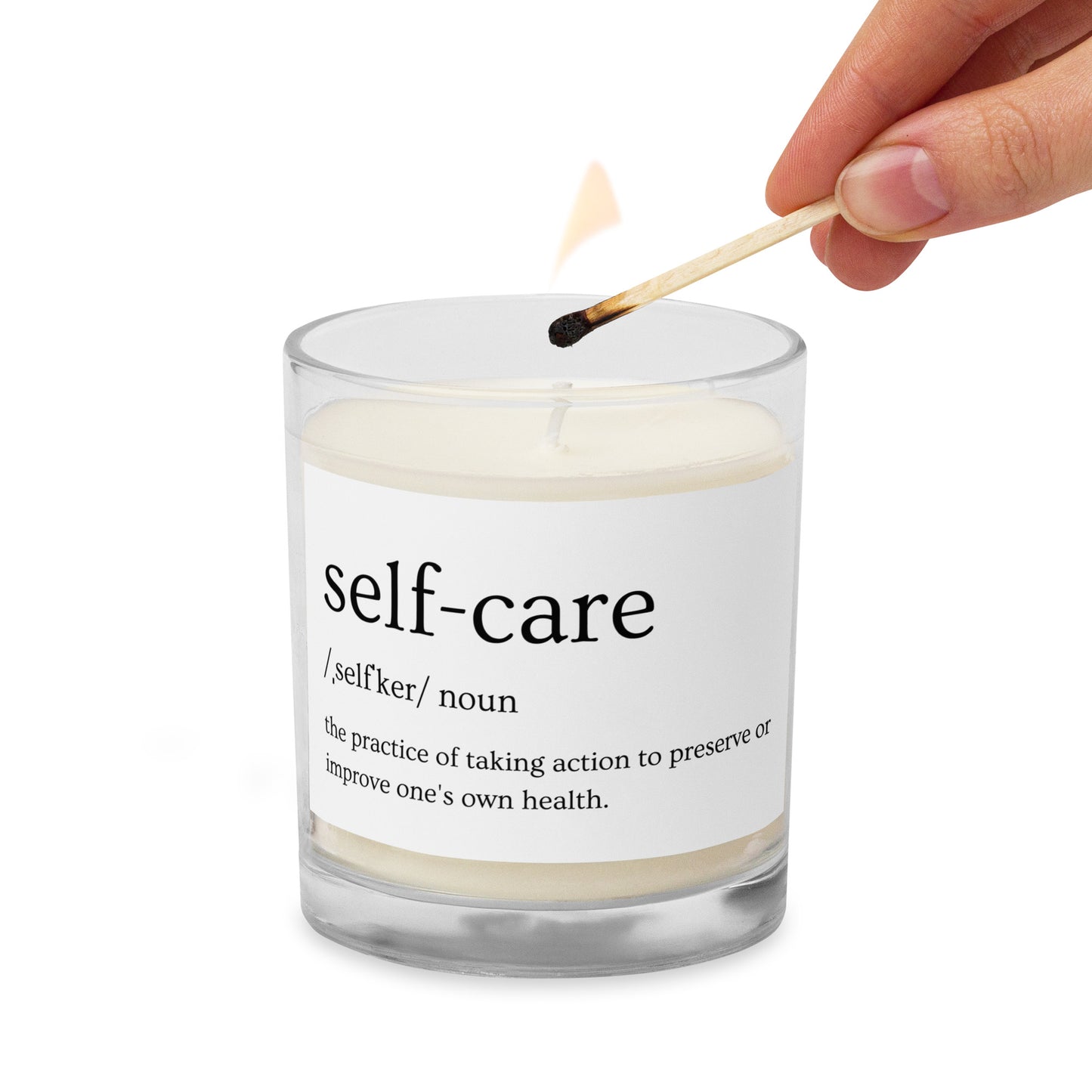 Self Care Glass jar soy wax candle