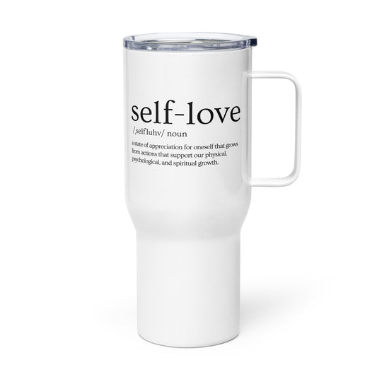 Self Love Travel mug with a handle