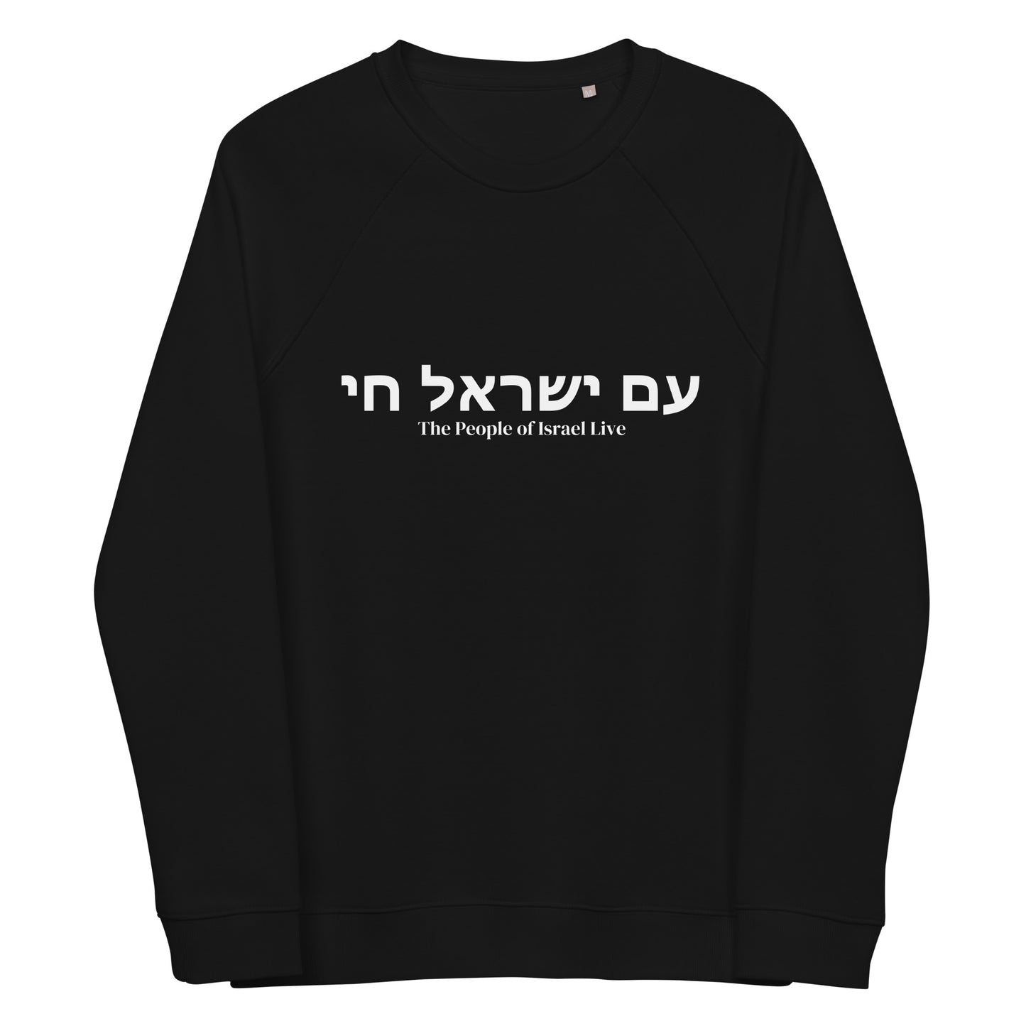 AM YISRAEL CHAI | The People Of Israel Live | Unisex organic raglan sweatshirt